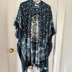 3for$15😍 Swim cover Mandala Blue and Gold Kimono